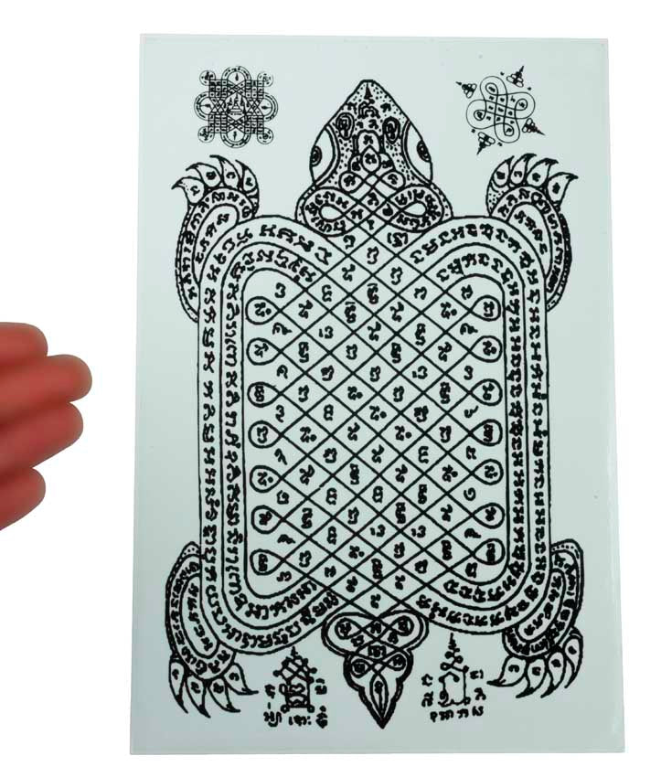 Stickers Thaïlande Tortue – Autocollant Sak Yant en Vinyle Transparent