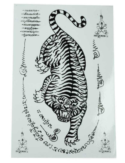 Stickers Thaïlande Tigre – Autocollant Sak Yant en Vinyle Transparent