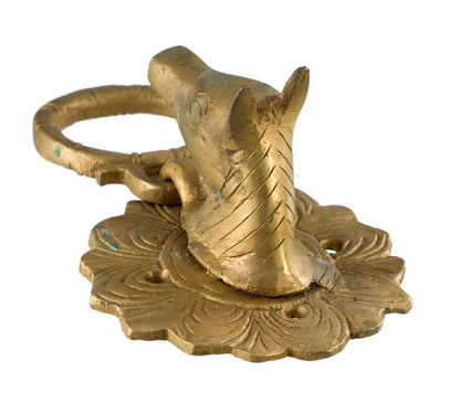 Patère Tête de Cheval en Laiton avec Anneau – Porte Serviette ou Porte Longe – Inde