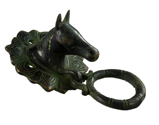 Patère Cheval en Laiton – Porte Serviette ou Porte Longe – Artisanat Indien