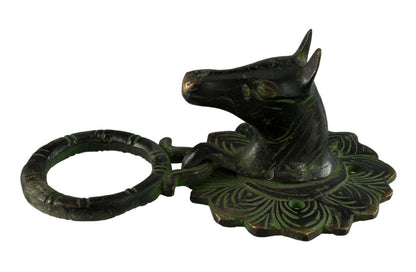 Patère Cheval en Laiton – Porte Serviette ou Porte Longe – Artisanat Indien