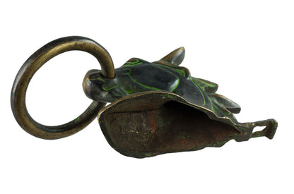 Ancienne Patère Tête de Cheval en Laiton – Porte-Serviettes ou Longe – Inde