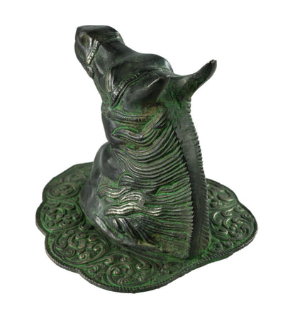Patère à Collier Tête de Cheval en Aluminium – Figurine Équestre Artisanale