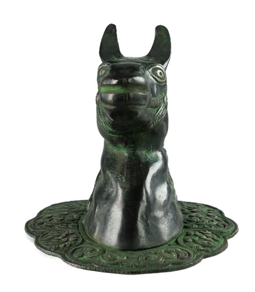 Patère à Collier Tête de Cheval en Aluminium – Figurine Équestre Artisanale