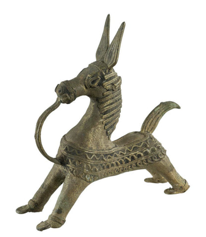 Figurine Cheval Dhokra en Métal – Artisanat Tribal d’Orissa, Inde