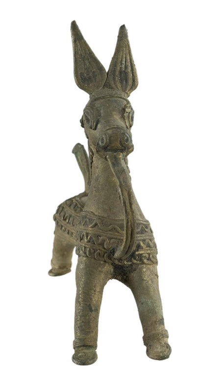 Figurine Cheval Dhokra en Métal – Artisanat Tribal d’Orissa, Inde