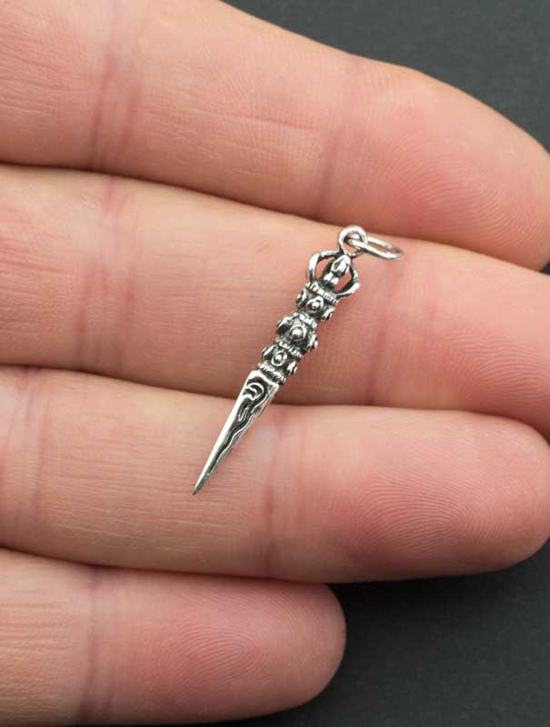 Pendentif Phurba Bouddhiste en Argent 925