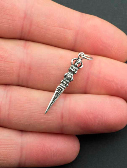 Pendentif Phurba Bouddhiste en Argent 925