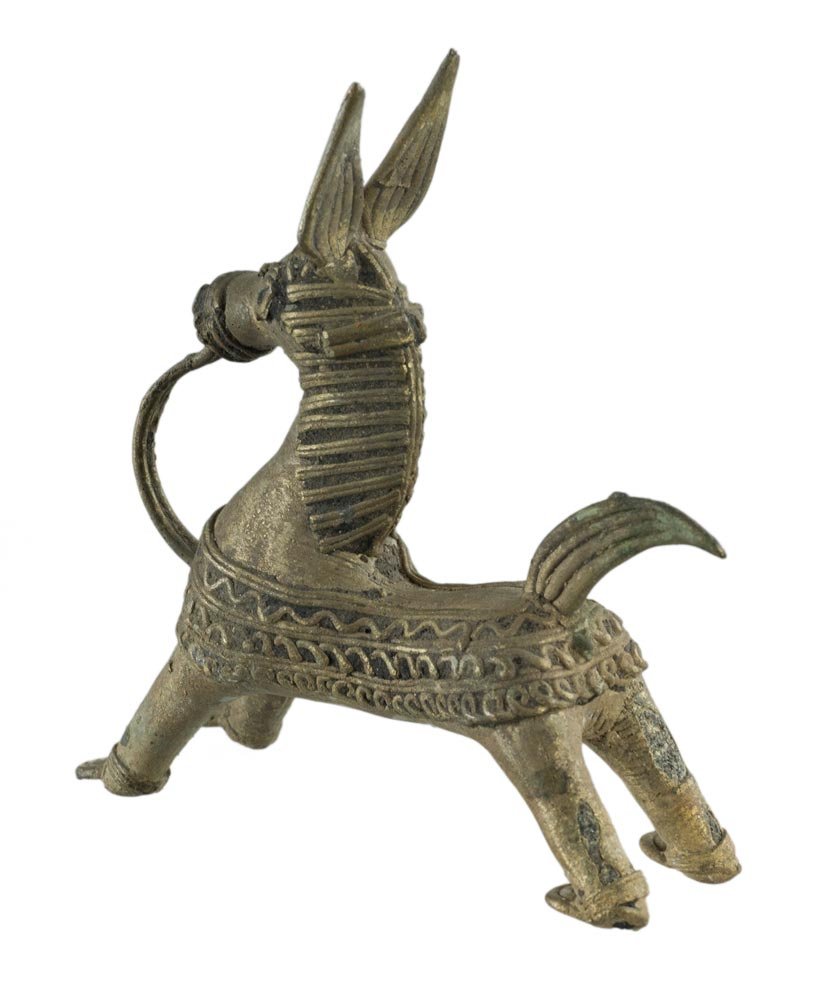 Figurine Cheval Dhokra en Métal – Artisanat Tribal d’Orissa, Inde
