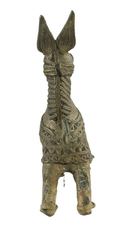 Figurine Cheval Dhokra en Métal – Artisanat Tribal d’Orissa, Inde