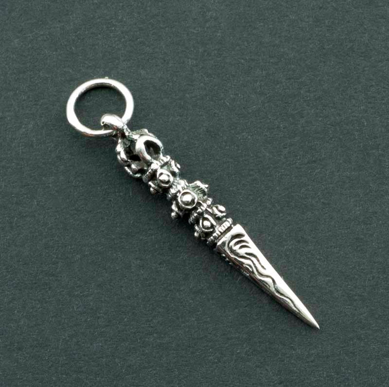 Pendentif Phurba Bouddhiste en Argent 925