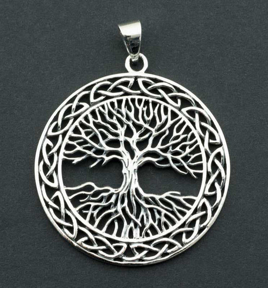 Pendentif Yggdrasil en argent 925 – Arbre de Vie nordique et symbole d'harmonie