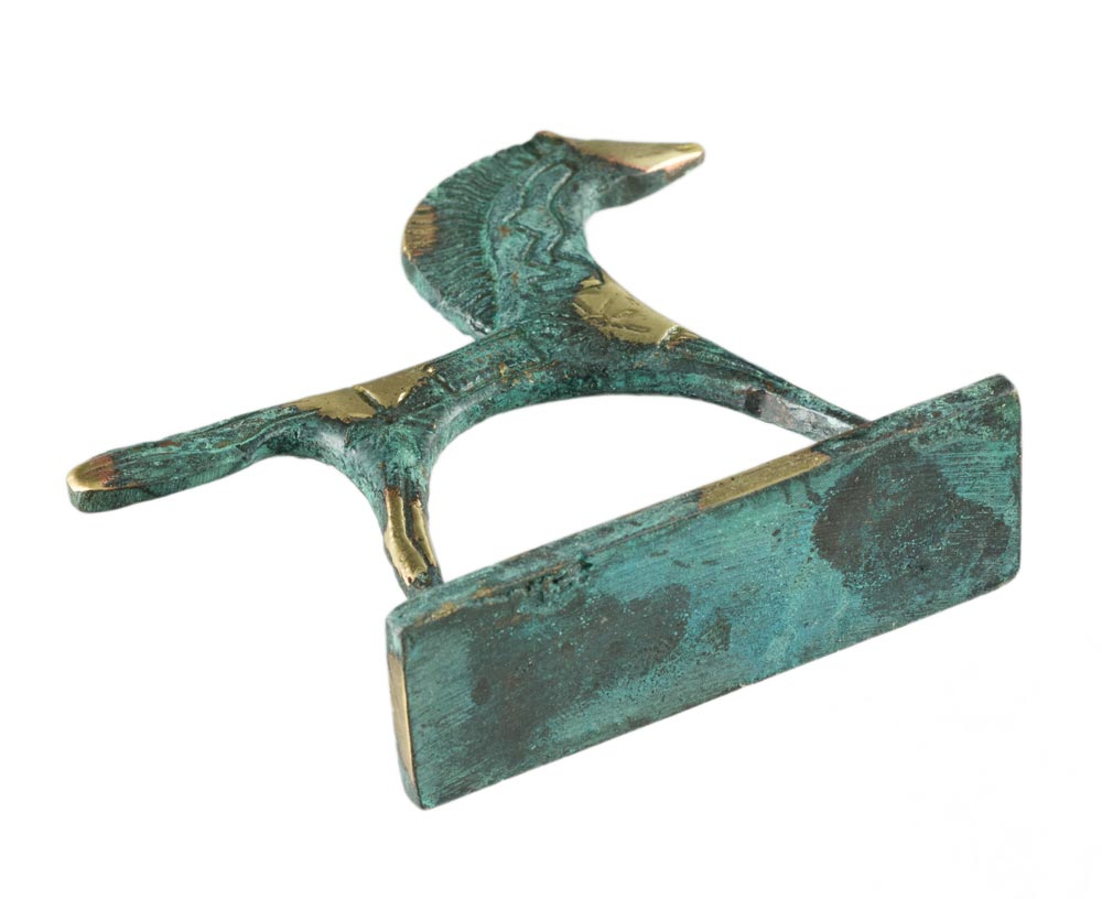 Statue Cheval Grec Géométrique en Bronze – Réplique de Musée de la Grèce Antique