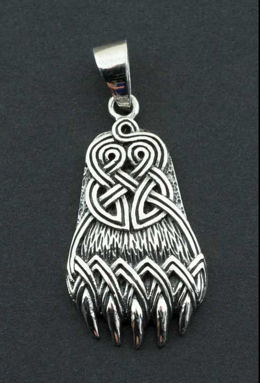 Pendentif Patte d’Ours Odin Viking en Argent 925