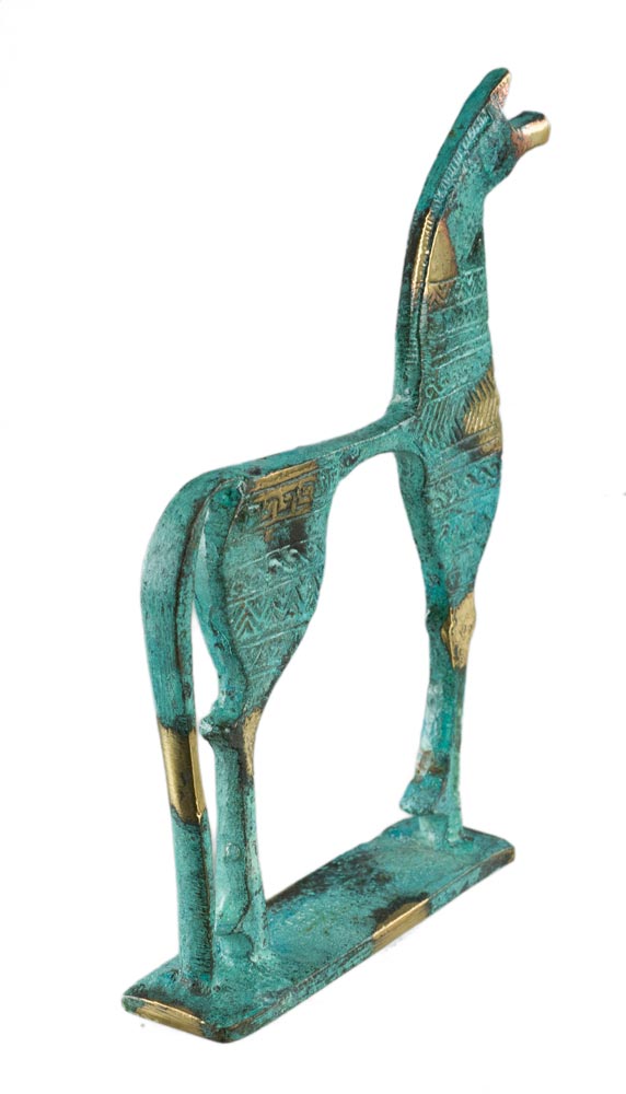Statue Cheval Grec Géométrique en Bronze – Réplique Qualité Musée de la Grèce Antique