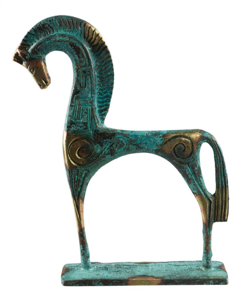 Statue Cheval Grec en Bronze – Style Géométrique Grèce Antique