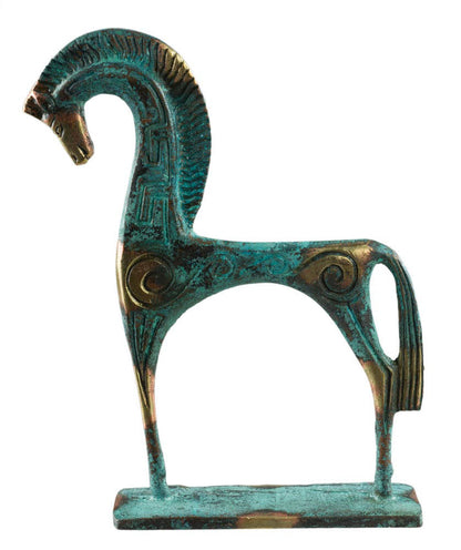 Statue Cheval Grec en Bronze – Style Géométrique Grèce Antique