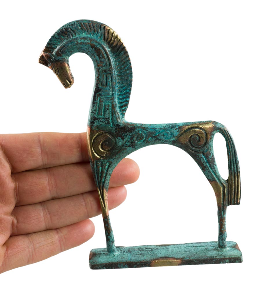 Statue Cheval Grec en Bronze – Style Géométrique Grèce Antique