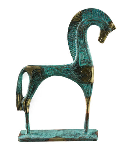 Statue Cheval Grec en Bronze – Style Géométrique Grèce Antique