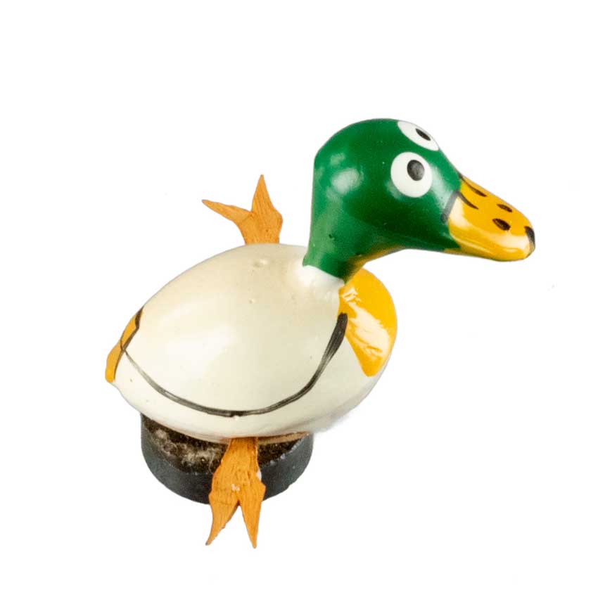 Animal Magnet Canard Col Vert en Coque de Pistache