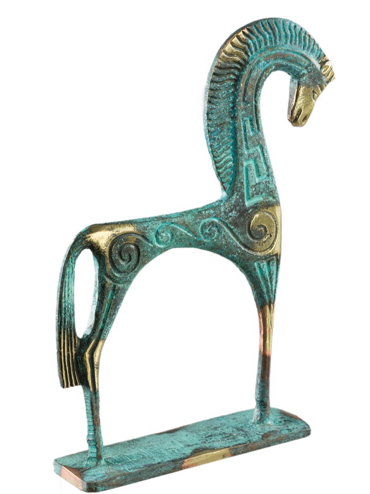 Statue Cheval Grec en Bronze – Style Géométrique Grèce Antique