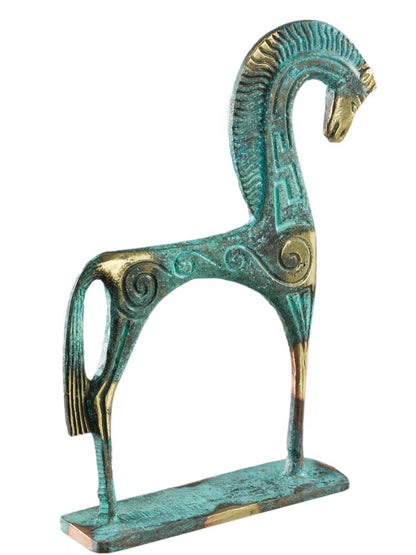 Statue Cheval Grec en Bronze – Style Géométrique Grèce Antique