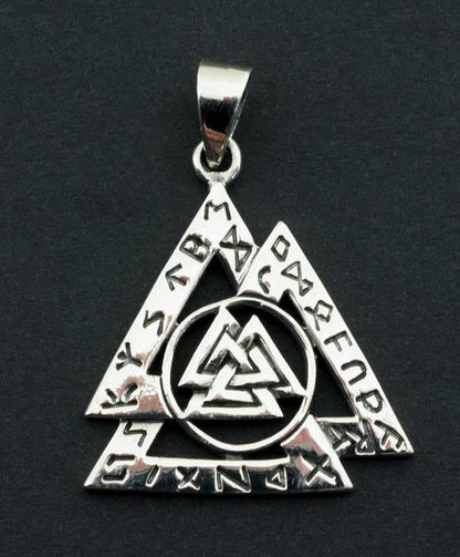 Pendentif Viking Valknut en Argent 925