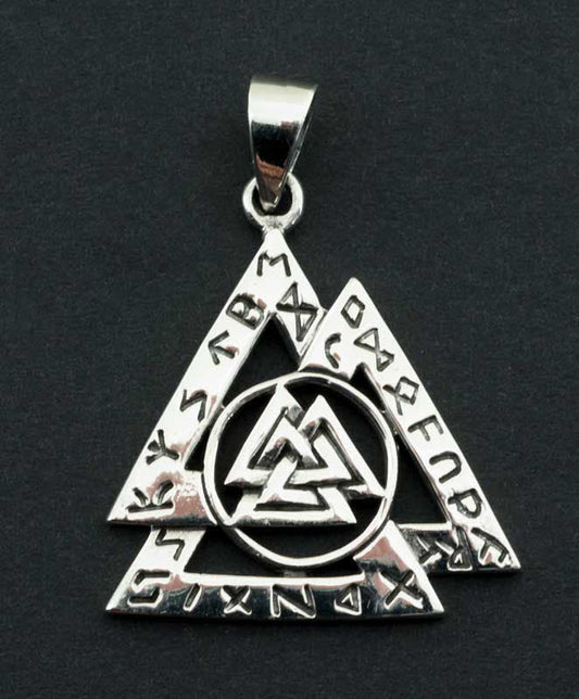 Pendentif Viking Valknut en Argent 925