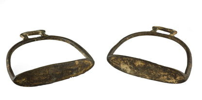 Paire D'Étriers Équestres Anciens du Rajasthan – Fer Forgé Inde