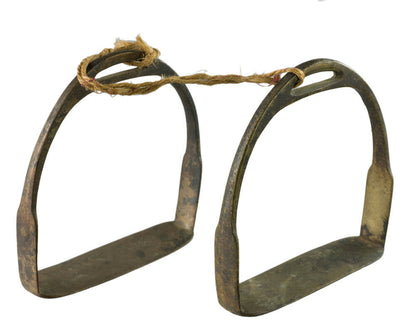 Paire D'Étriers Équestres Anciens en Laiton – Rajasthan Inde