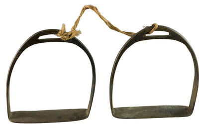 Paire D'Étriers Équestres Anciens en Laiton – Rajasthan Inde