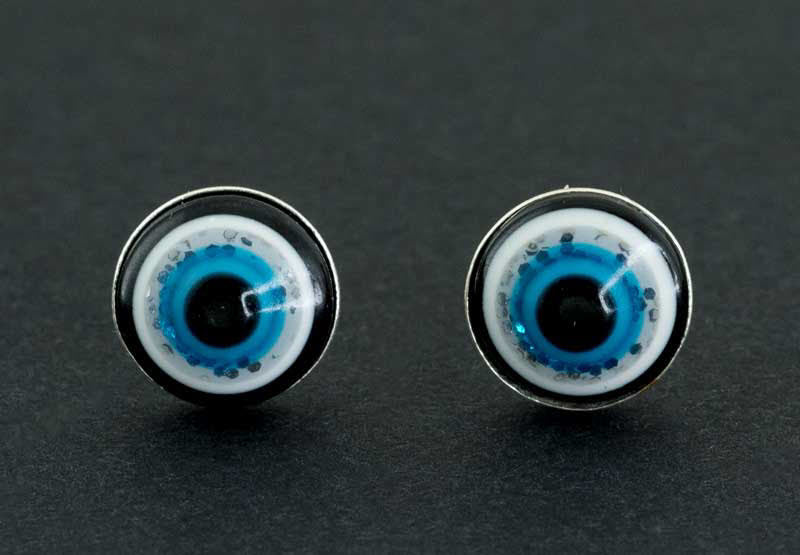 Boucles d’Oreilles Œil Bleu Nazar Boncuk en Argent 925