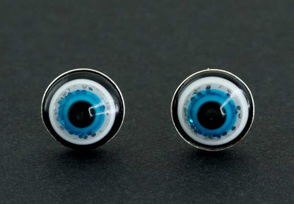 Boucles d’Oreilles Œil Bleu Nazar Boncuk en Argent 925