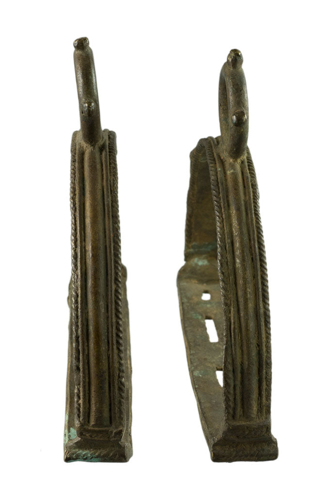 Paire D'Anciens Étriers Équestres du Rajasthan – Bronze Inde