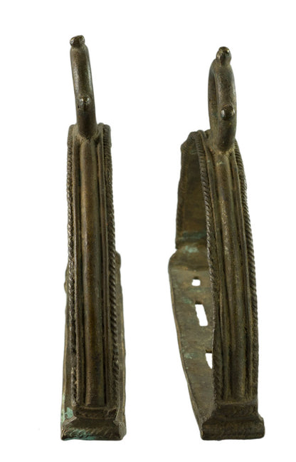 Paire D'Anciens Étriers Équestres du Rajasthan – Bronze Inde