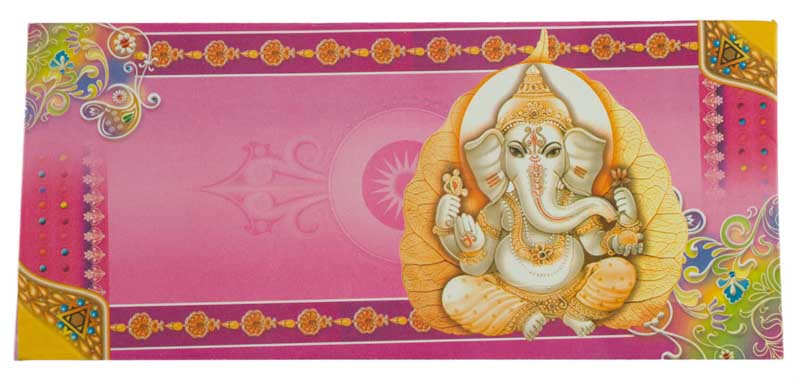 Enveloppe cadeau de mariage Ganesh – papier artisanal recyclé
