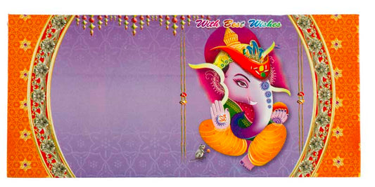 Enveloppe cadeau mariage Ganesh – Enveloppe à offrande en papier artisanal