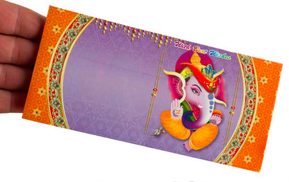 Enveloppe cadeau mariage Ganesh – Enveloppe à offrande en papier artisanal