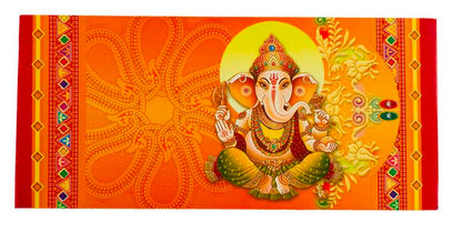 Enveloppe cadeau pour argent mariage Ganesh en papier artisanal recyclé