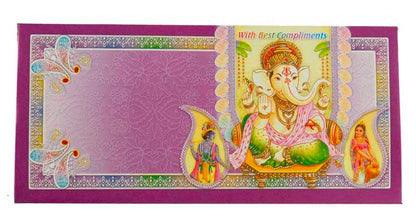 Enveloppe cadeau de mariage Ganesh – Papier artisanal recyclé – Offrande monétaire