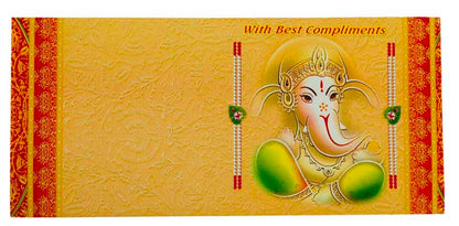 Enveloppe cadeau mariage Ganesh en papier artisanal recyclé
