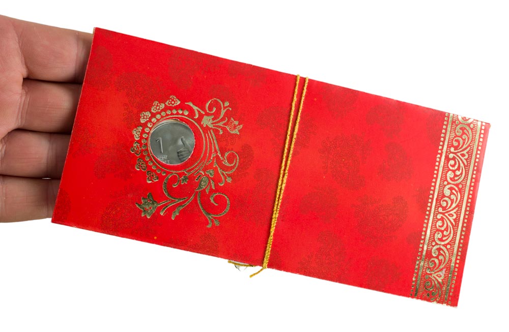 Enveloppe Cadeau de Mariage avec Pièce Symbolique 18,7 cm – Pochette Originale pour Billet