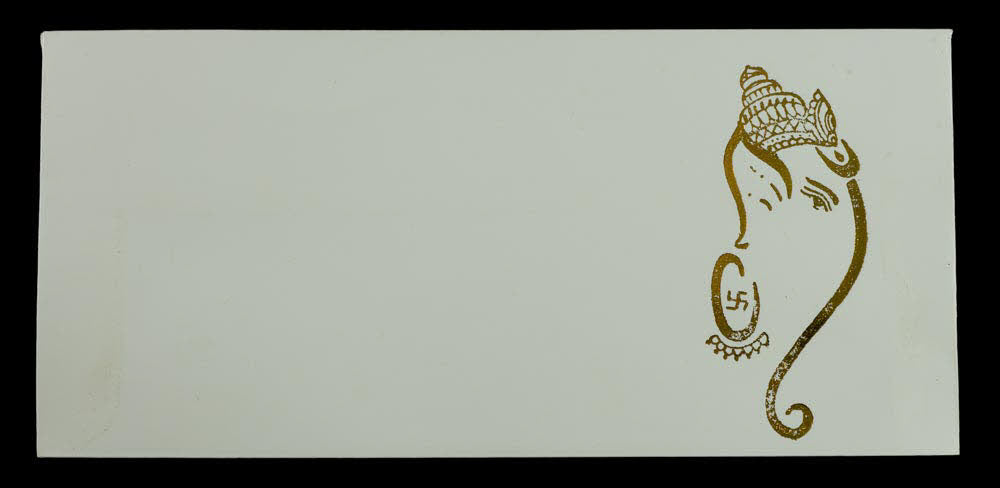Enveloppe cadeau de mariage – offrande monétaire – symbole Ganesh