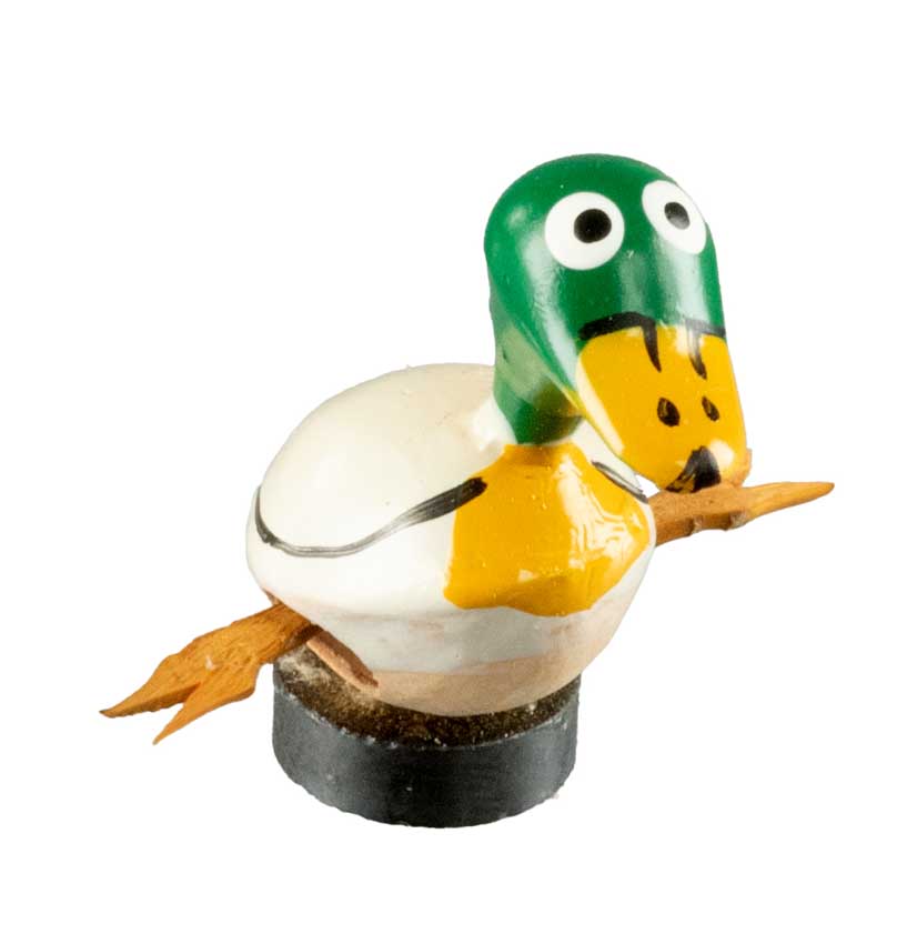 Animal Magnet Canard Col Vert en Coque de Pistache