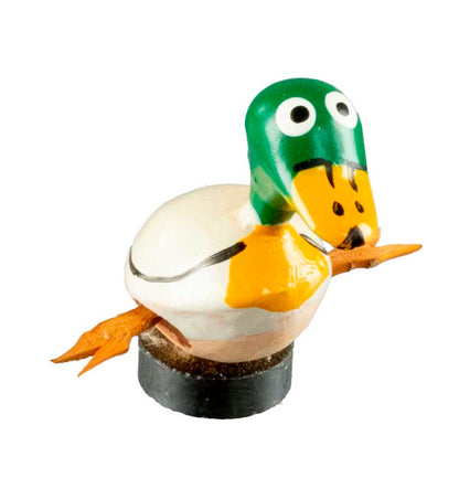 Animal Magnet Canard Col Vert en Coque de Pistache