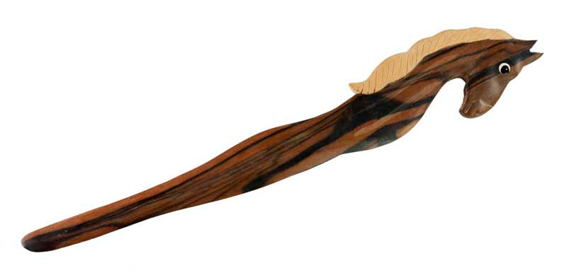 Coupe-Papier Buste De Cheval En Bois – Artisanat Fait Main