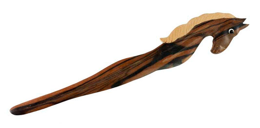 Coupe-Papier Buste De Cheval En Bois – Artisanat Fait Main