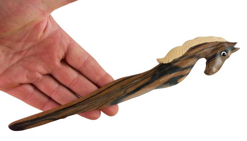Coupe-Papier Buste De Cheval En Bois – Artisanat Fait Main