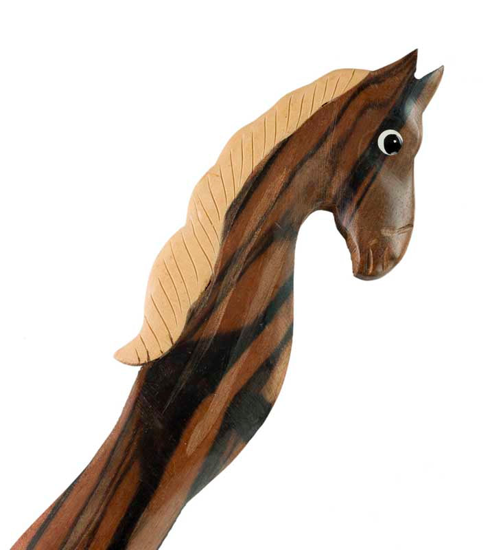 Coupe-Papier Buste De Cheval En Bois – Artisanat Fait Main