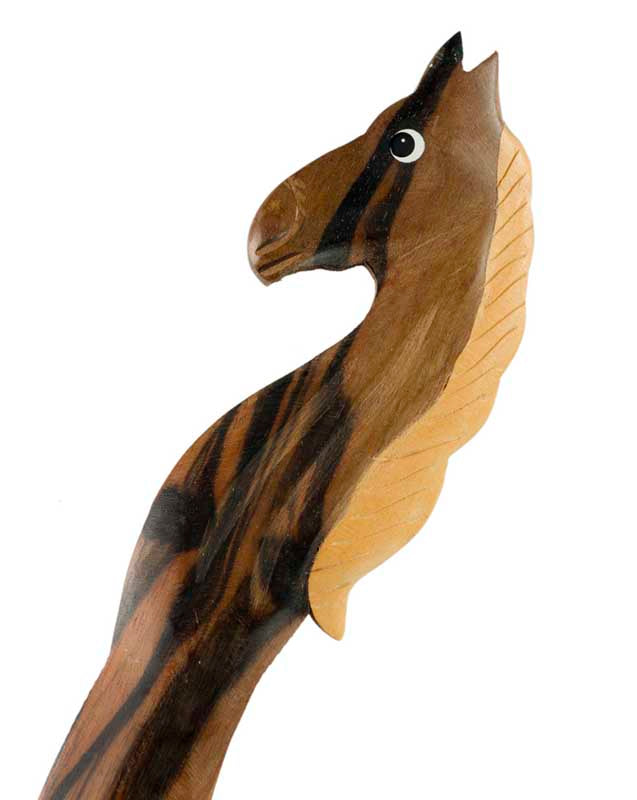 Coupe-Papier Buste De Cheval En Bois – Artisanat Fait Main